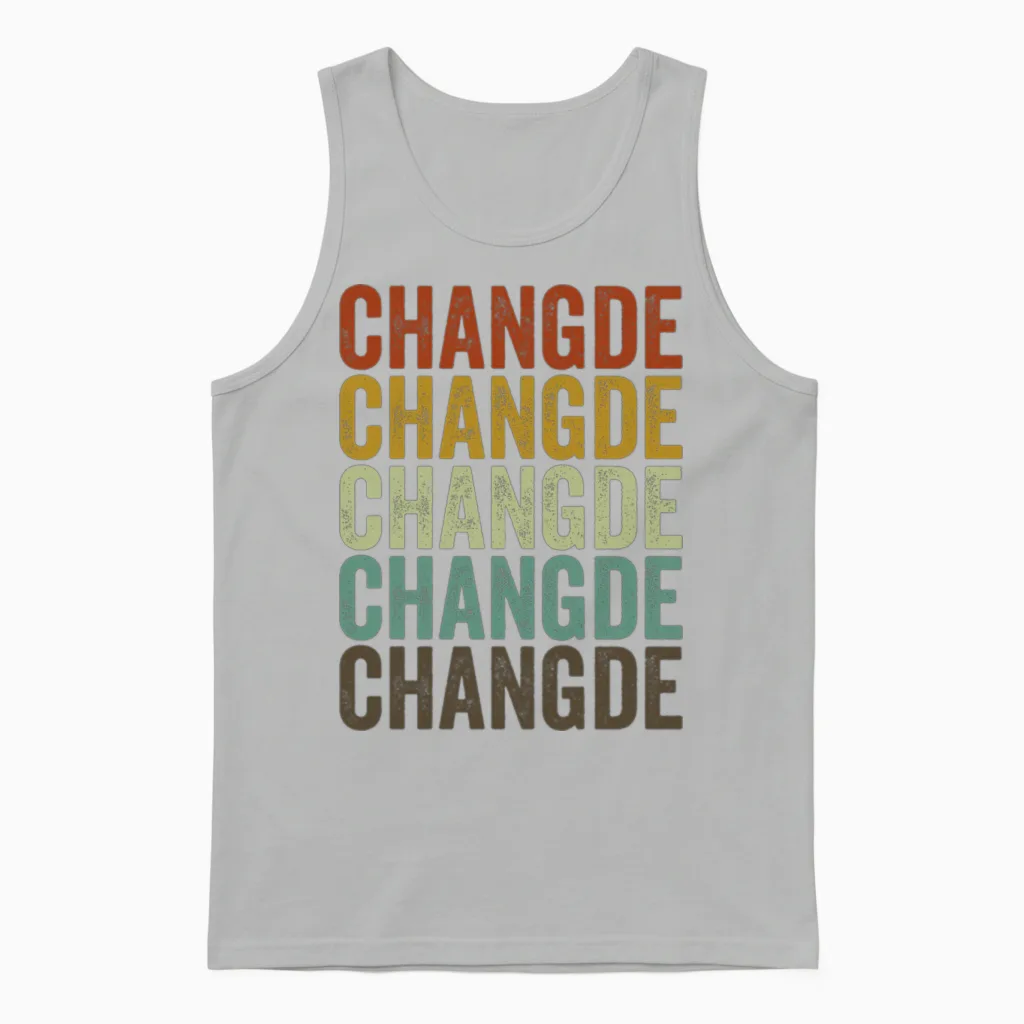 Changde China Retro Vintage Unisex Tank Top - Ash