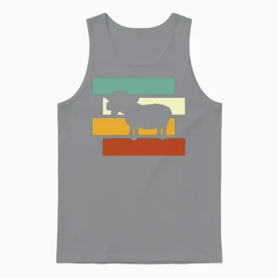 Sheep Retro Unisex Tank Top - Sport Grey