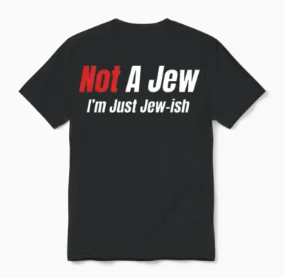 Not a Jew I'm Just Jew-Ish Hanukkah Hashana Unisex T-Shirt - Black