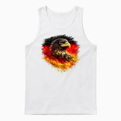 Deutscher Adler Heimatliebe Schwarz Rot Gold Deutschland Unisex Tank Top - White