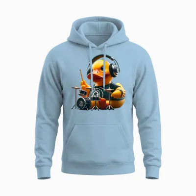 Rubber Beater Duck Duckie Unisex Hoodie - Light Blue