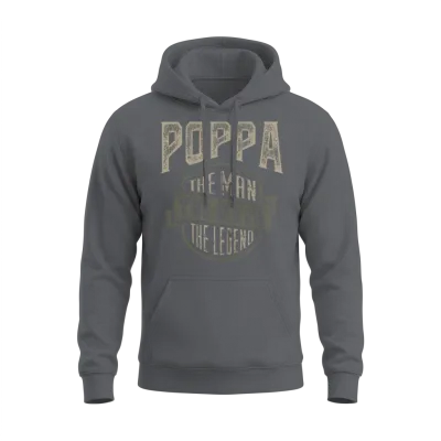 Poppa the Legend Unisex Hoodie - Charcoal