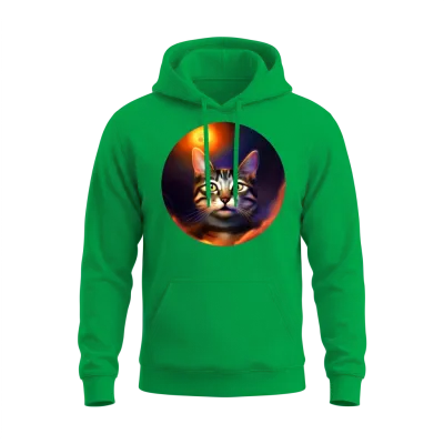 Funny Catstronaut Unisex Hoodie - Irish Green