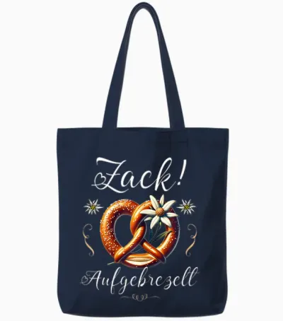 Women's Dirndl Shirt Suitable for Oktoberfest Tote Bags - Navy