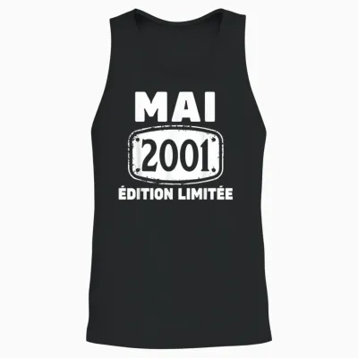 25 Ans Homme 2001 Anniversaire Mai 25 Ans Homme 2001 Unisex Tank Top - Black