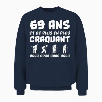 Birthday Gift Man 69 Years Funny Unisex Sweatshirt - Navy