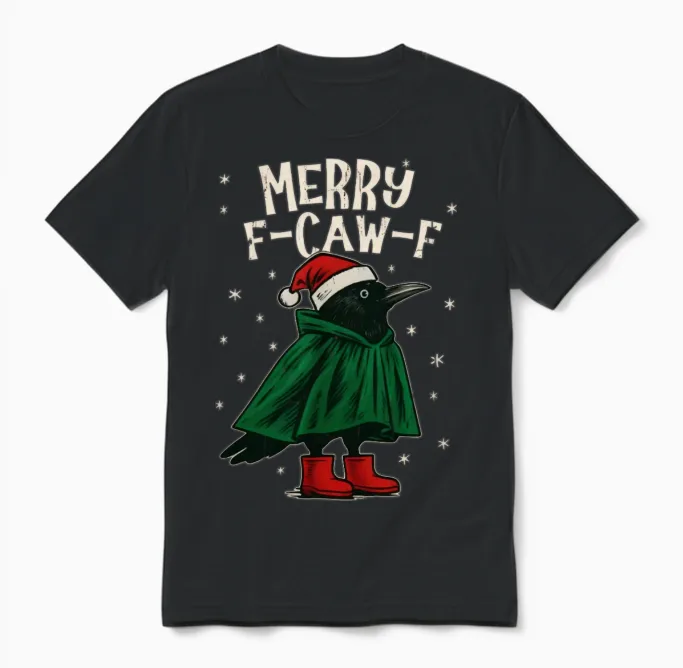 Merry F Caaw F Unisex T-Shirt in Black