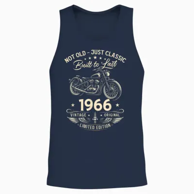 60. Geburtstag Mann Geschenk Motorrad Motorradfahrer 1966 Unisex Tank Top - Navy
