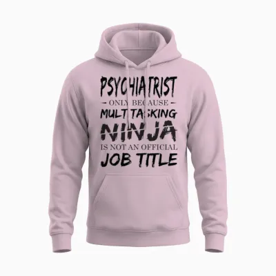 Ninja Psychiatrist Unisex Hoodie - Light Pink