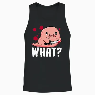 Funny Blobfish Unisex Tank Top - Black