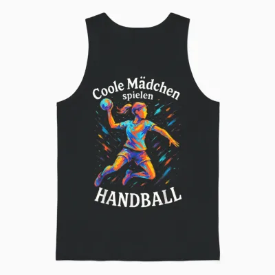 Coole Mädchen Spielen Handball - Handball Unisex Tank Top - Black