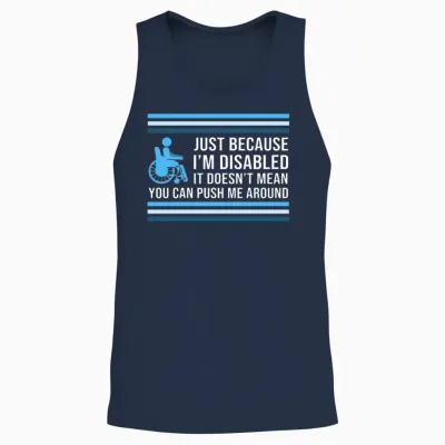 Wheelchair Bound Disability Amputee Unisex Tank Top - Navy