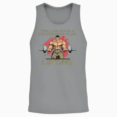 Retirement Plan Lifting Tshirt Old Man Gym Unisex Tank Top - Sport Grey