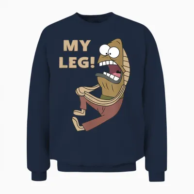 Mademark X Spongebob Squarepants - Fred the Fish - My Leg! Unisex Sweatshirt - Navy