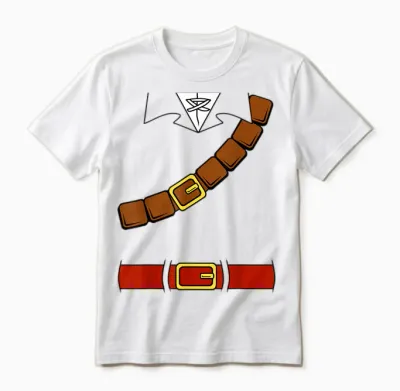 Nintendo Zelda Basic Link Belt and Harness Costume Unisex T-Shirt - White