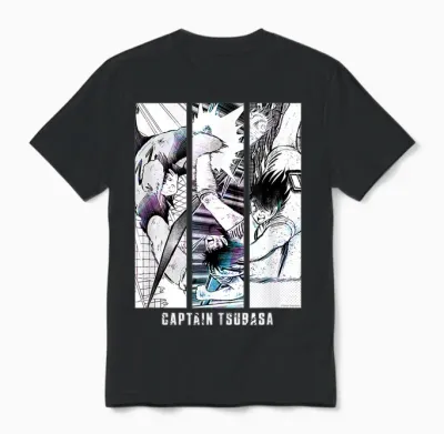Captain Tsubasa Schießen (berühmte Szene) Unisex T-Shirt - Black