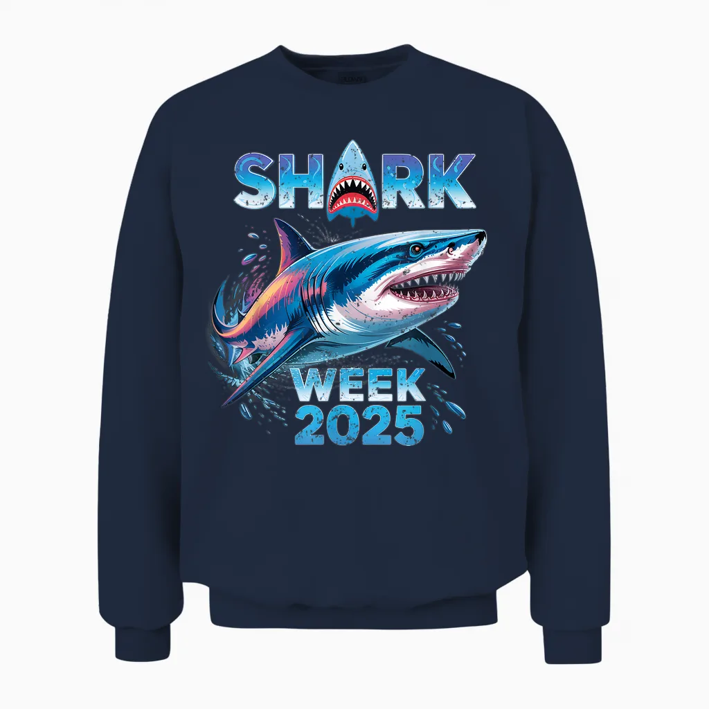 Shark Lover 2025 - Ocean Conservation Week Unisex Sweatshirt in Navy