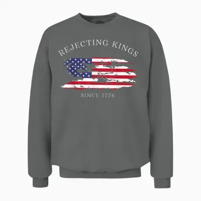 Funny Rejecting Kings Since 1776 Democracy America Us Unisex Sweatshirt - Graphite Heather