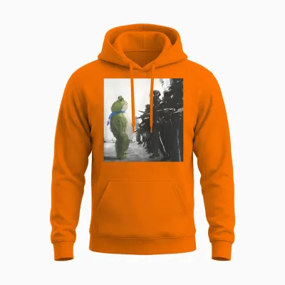 Portland Frog Protest Unisex Hoodie - Safety Orange