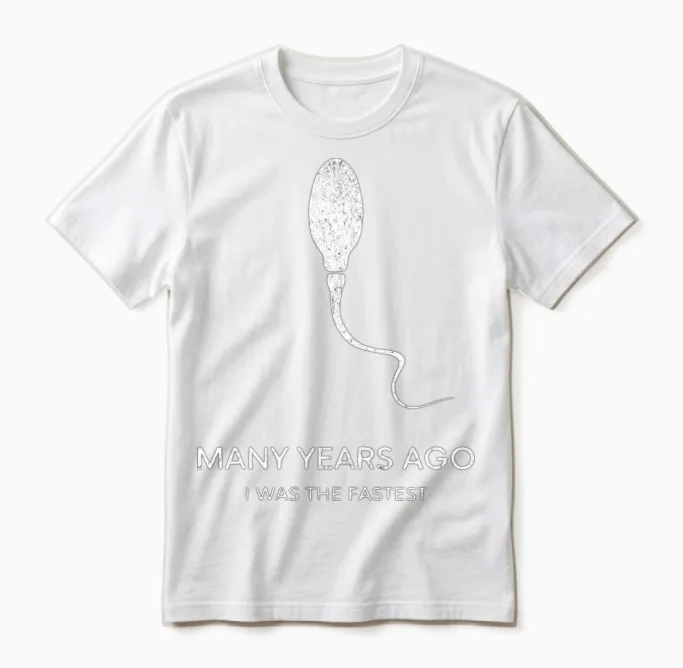 Many Years Ago I Was the Fastest Humorous Design Unisex T-Shirt in White