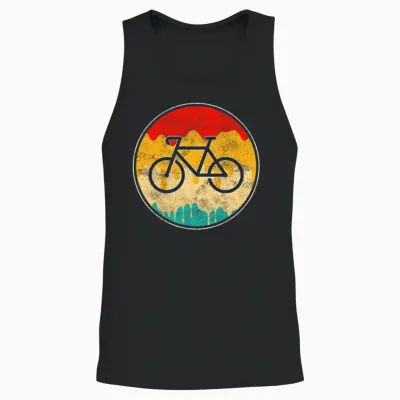 Cycling Retro Unisex Tank Top - Black