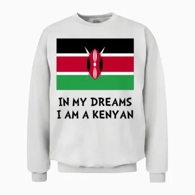 Dream Kenyan Run Runner Funny Unisex Sweatshirt - White
