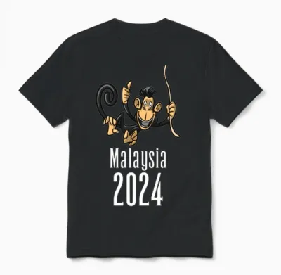 Malaysia 2024 Unisex T-Shirt - Black