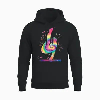 Gymnast Parallel Bar Artistic Gymnastics Unisex Hoodie - Black