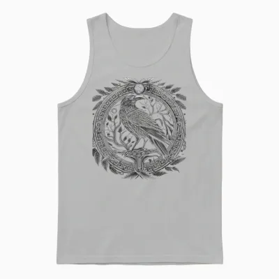 Odins Rabe Wikinger Nordische Runen Viking Mythologie Unisex Tank Top - Ash