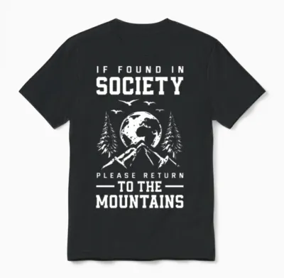 Funny Hiking Hiker Gift Unisex T-Shirt - Black