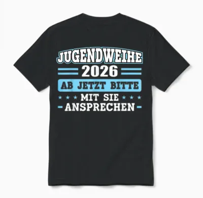 Jugendweihe 2026 Mädchen Junge Unisex T-Shirt - Black