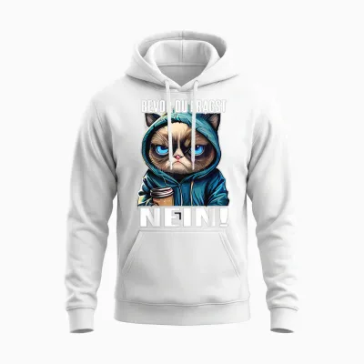 Katze Spruch Lustig Geschenk I Bevor Du Fragst Nein Unisex Hoodie - White