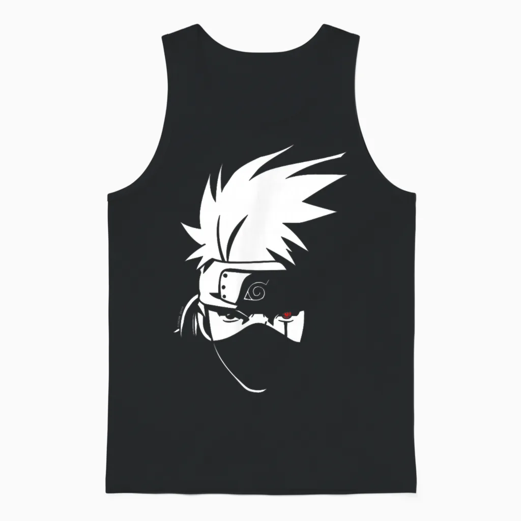 Naruto Shippuden Kakashi Run T-Shirt, Black, S Unisex Tank Top in Black