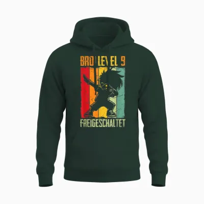 Bro! Level 9 Freigeschaltet 9.geburtstag Video Gamer Junge Unisex Hoodie - Forest
