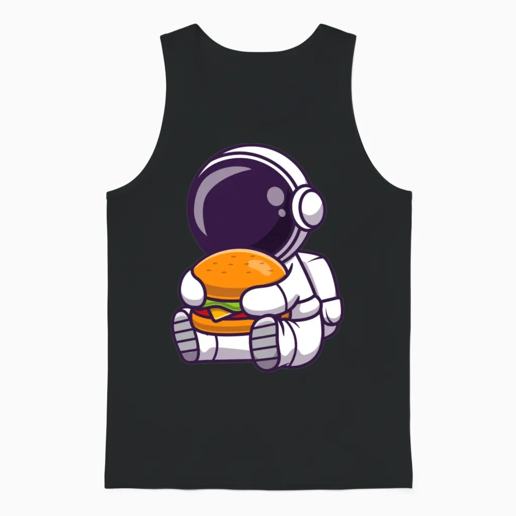 Funny Food Unisex Tank Top in Black