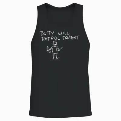 Buffy the Vampire Slayer Buffy Will Patrol Tonight Unisex Tank Top - Black