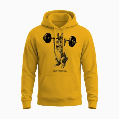 Osterhase Gewichtheben Pumpernickel Hase Gym Fitness Unisex Hoodie - Gold