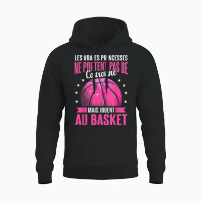 Basketball Girl Basketball Basketball T-Shirt, Black, S Unisex Hoodie - Black