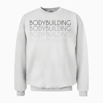 Bodybuilding Retro Unisex Sweatshirt - White