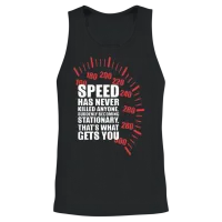 Speed Has Never Killed Anyone Suddenly Unisex Tank Top - Black – 2