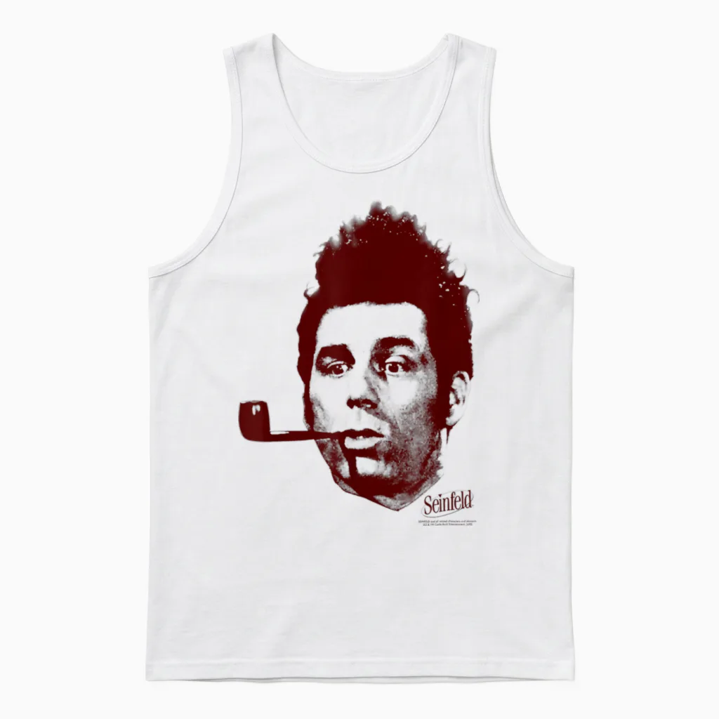 Seinfeld Kramer Big Pipe Face Unisex Tank Top in White