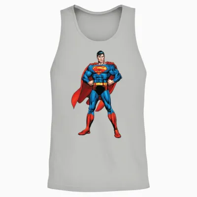 Superman Classic Pose Unisex Tank Top - Ash