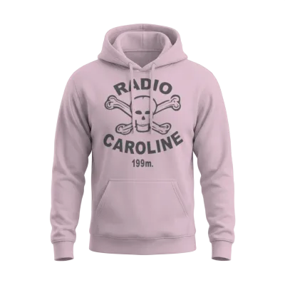 Radio Caroline Unisex Hoodie - Light Pink