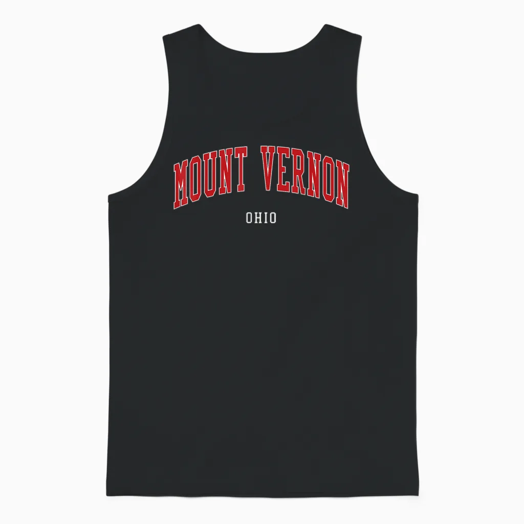 University Style Mount Vernon Ohio College Unisex Tank Top in Black