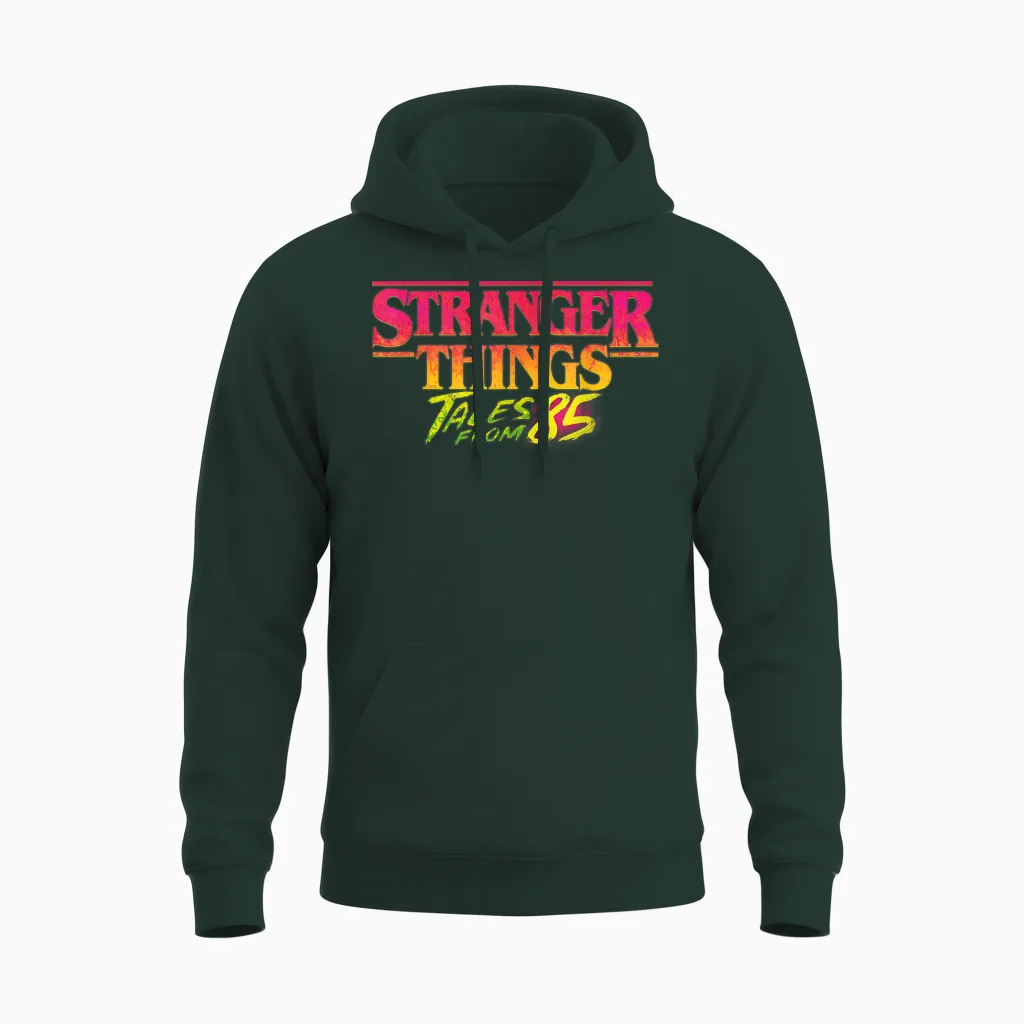 Stranger Things Tales from '85 Logo Unisex Hoodie in Forest