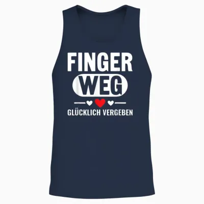 Nicht Ansprechen Finger Weg Ich Bin Glücklich Vergeben Unisex Tank Top - Navy