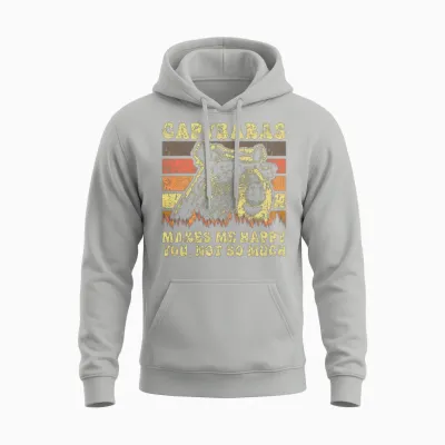 Capybara Retro Unisex Hoodie - Ash