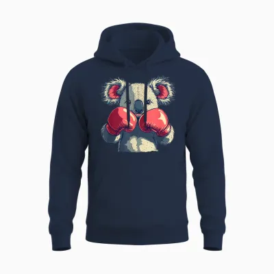 Koala Bear Warrior Avec Gants De Boxe Pour Garçons Et Filles Unisex Hoodie - Navy
