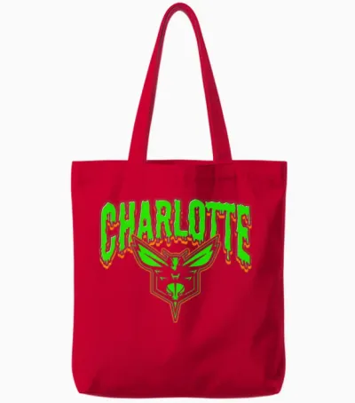 Gruseliges Halloween-Logo Der Nba Charlotte Hornets Tote Bags - Red