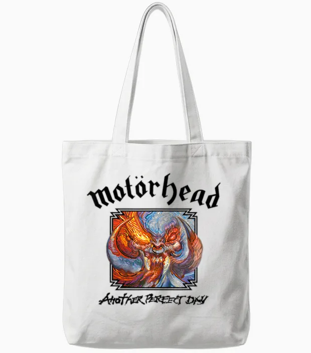 Motörhead Apd Bootleg on White T-Shirt, White Tote Bags in White